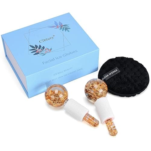 CIBLUTY Ice Cryo Sticks Facial Globe with Golded Essence- 2PC Cooling Globes for Cold or Hot Skin Massagers, Face Globe for Skin Care Routine thumbnail 7