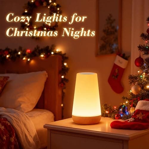 Auxmir LED Night Light Bedside Lamp Touch and Remote Control Dimmable Tabletop 13 RGB Colors Changing 5 Brightness Adjustable Rechargeable Portable Lamp for Baby Kids Nursery Bedroom Bathroom Camping thumbnail 2