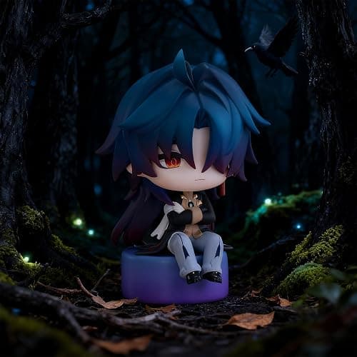 Blade Bahomu Anime Figure, Cute Owlberts Reception Room Series Chibi Figure for Honkai Star Rail, Collectable PVC Figures for Birthday Gifts (Blade) thumbnail 7
