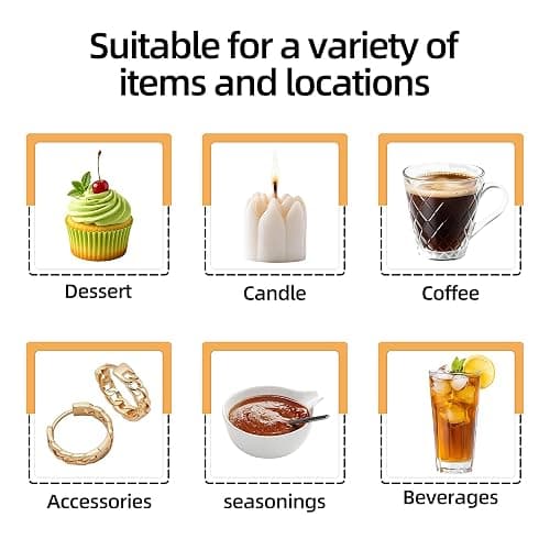 Amber Glass Coaster Set of 5,Round Glass Coaster,Suitable for Cafes, Dining Tables, Offices, Bars, Terraces (Amber) thumbnail 5