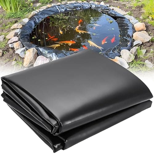 Froidesente 7 x 10 FT Pond Liner, 20 Mil Pond Liners for Outdoor Ponds, HDPE Pond Liner Easy Cutting Puncture Resistant, Pond Liners for Water Garden Fountain Waterfall, Koi Fish Aquaculture Pond - Image 1