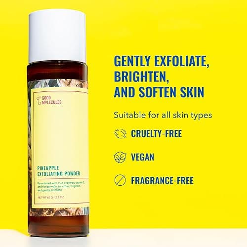 Good Molecules Pineapple Exfoliating Powder - Exfoliating Face Scrub with Natural Enzymes, Gentle Alcohol-Free Facial Cleanser, Skin Care for Face thumbnail 2