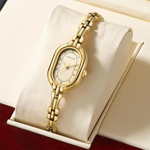 CHEETAH Women's Gold Bangle Watch Small Vintage Bracelet, Easy Read Numeral Dial Waterproof thumbnail 8