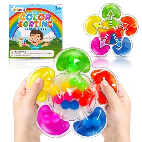 Color Sorting Toys Sensory Toys, Game for Toddlers, Color Matching Preschool Learning Activities Educational Calm Down Montessori Travel Items for Kids Easter Gifts for Boys Girls Ages 3 4 5 - Image 1