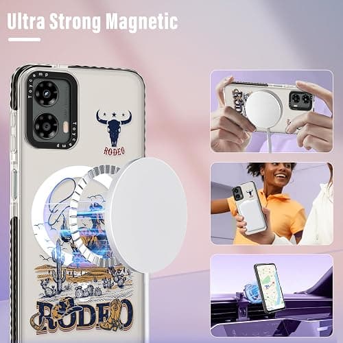Toycamp for Moto G 5G 2024 Case - Compatible with MagSafe Women Girls Cute Phone Cover Magnetic with Shockproof Protective Girly Pretty Designer Funda for Motorola G 5G 2024, Cowboys thumbnail 4
