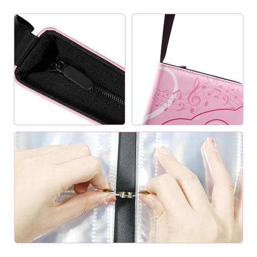 BOUDOI Trading Card Binder, PU Leather Cards Holder with Zipper Fits 400 Cards with 50 Removable Sleeves Book Folder Storage Organizer for Boys and Girls thumbnail 4