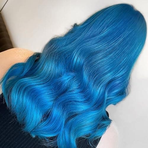 Crazy Color Vibrant Sky Blue Semi-Permanent Hair Dye. Highly Pigmented Cobalt Blue Conditioning & Oil Nourishing Vegan Formula | No Bleach or Ammonia | 100ml thumbnail 7