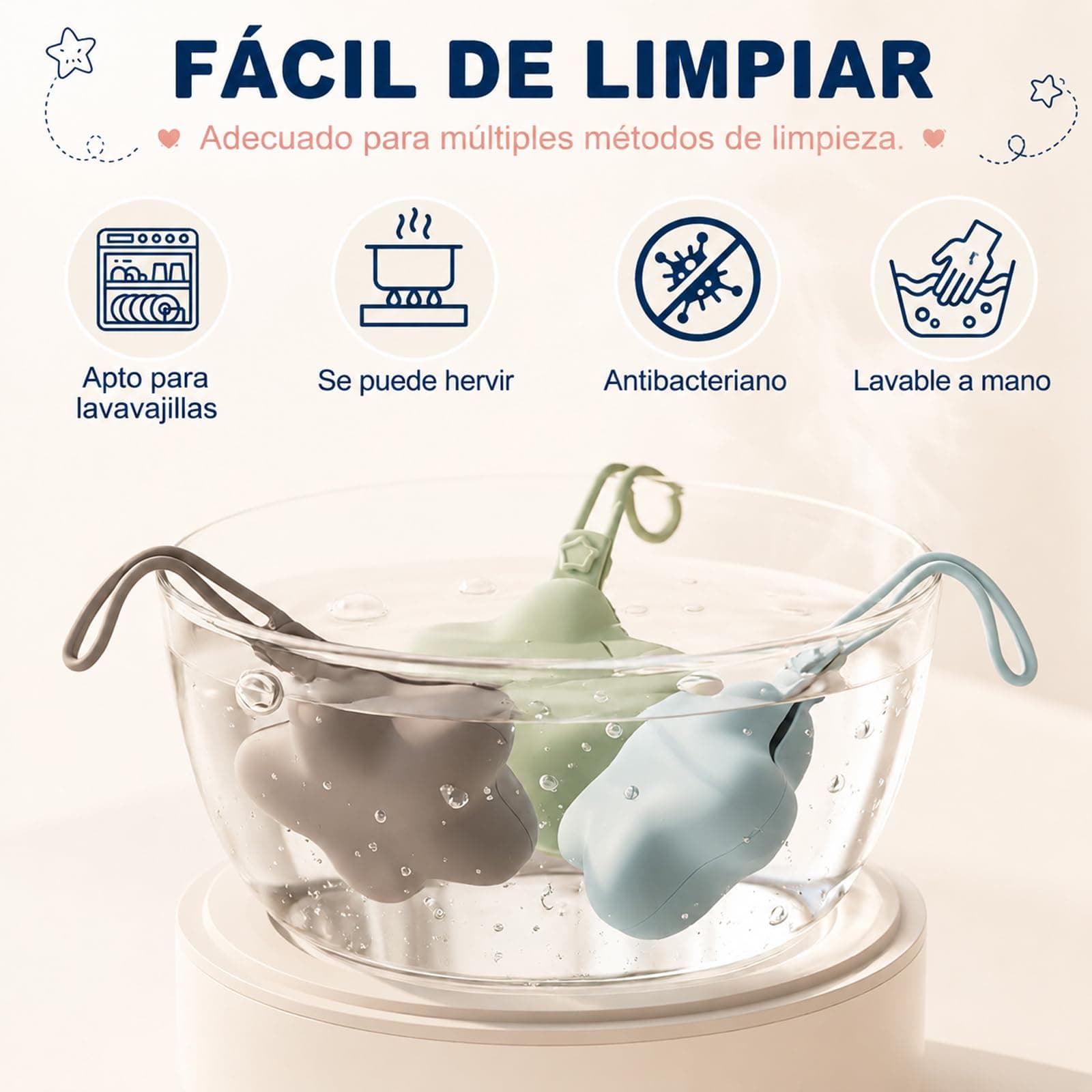 Paquete de 3 Estuche para Chupón, Funda de Silicona para Chupete, Porta Chupones Portátil para Niños，Seguro y Resistente Al Calor, Apto para Lavavajillas, Adecuado para Interacción Al Aire Libre thumbnail 5