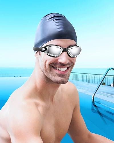 Aegend Swim Goggles, 2 Pack Swimming Goggles No Leaking Adult Men Women Youth thumbnail 8