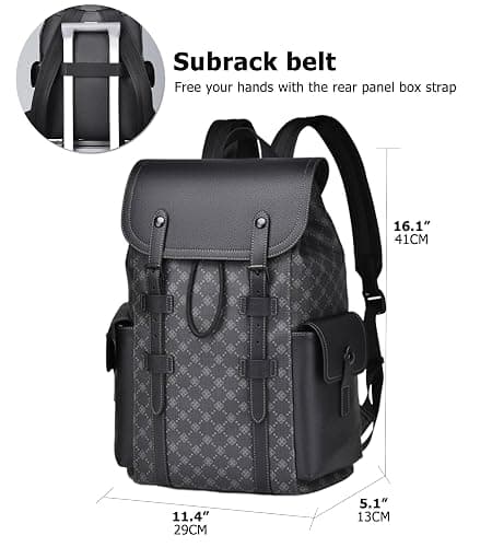 KingTo Laptop Backpack for Men Luxury Anti-Theft Travel Backpack Casual Business Waterproofing Computer Bag (black-1) thumbnail 3