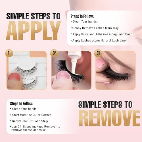 Juicy Couture 3D Faux Mink False Eyelashes - 14 Pairs with Applicator & Eyelash Glue, Wispy Natural Look, New Silky, Dramatic, Charming, Sassy & Extra Styles, Easy to Apply, Cruelty-Free & Reusable thumbnail 6