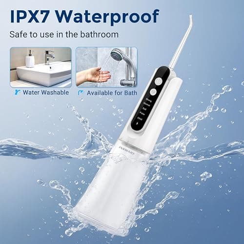 INSMART Water Flosser for Teeth: Portable Travel Flossers Set for Teeth cleaning with 5 Modes Cordless Dental Electric Flosser for Oral Care,Rechargeable Floss DIY Mode IPX7 Waterproof thumbnail 6