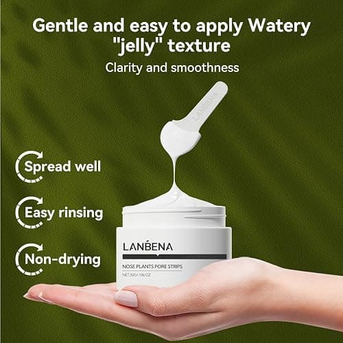 LANBENA 2.0 Blackhead Remover - 60 Pieces Peel Off Mask for Nose & Face, Nose Plants Pore Strips with Salicylic Acid, Blackhead Removal Kit 1.05oz thumbnail 5