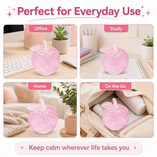 Apple Squishy, Slow Rising Squishy Apple Toy, Realistic Sensory Fidget | Fruit Squishy Squeeze Toy for Adults, Stress Relief, Sensory Play, Realistic Pink Apple Design for Office Desks, Party Gifts thumbnail 6