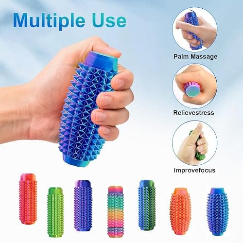 3PC Little Ouchies Fidget Toys Adults, Pain Stim Fidget Anxiety Relief Pain Stim Pocket Sensory Toys for Anxiety and Stress Reduction,Portable Travel Stress Relief Spiky Fidget Keychain (Style-1) thumbnail 3