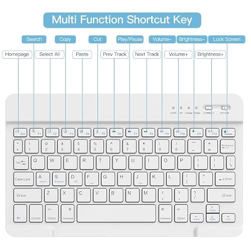 BQSS Keyboard Case for iPad Air 11 Inch M3/M2 (2025/2024) Wireless Keyboard Case for iPad Air 10.9 Inch 5th/4th Generation (2022/2020) Detachable for iPad Pro 1st Case with Pencil Holder Pink thumbnail 3