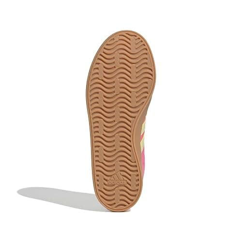 adidas Women's VL Court 3.0 Sneaker - 5 - Pink Fusion/Powder Yellow/Gold Metallic thumbnail 3