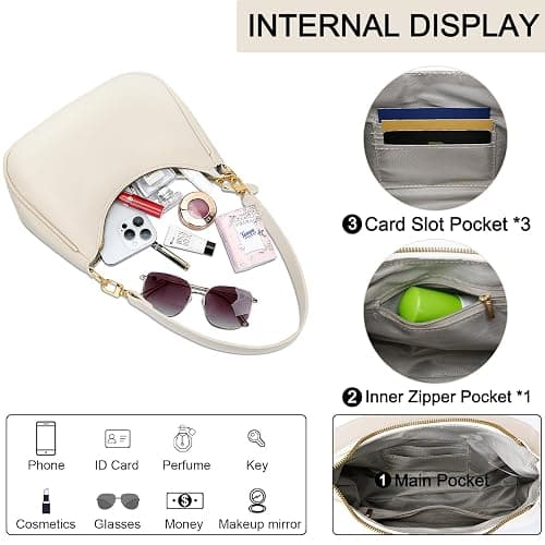 KKXIU Shoulder Bag for Women Cute Hobo Purses and Handbags Retro Clutch Underarm Purse | Cute, Retro, Cute, Retro thumbnail 4