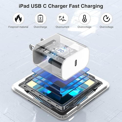 iPhone 17 16 15 Fast Charger 10ft, USB C Charging Block and Long Type C to C Cable Cord, iPad Wall Plug Power Adapter Cube Brick for Apple iPhone 17 Pro Max/17 Air/16 e/16 Pro/15 Plus/15 Mini/Samsung thumbnail 3