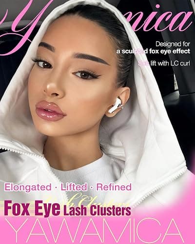 Fox Eye Lash Clusters Natural Wispy Lash Extensions 8–14mm Cluster Lashes Cat Eyelash Clusters LC Curl Individual Lashes for Lifted & Snatched Eyes by Yawamica thumbnail 2