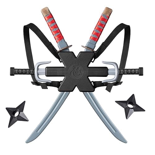 Ninja Kids Toys, Ninja Swords and Weapons Backpack Toy Set for Boys | Katana Swords, Sais, Shuriken Toss and Holder for Ninja Costume, Halloween Costume, Cosplay Parties, Role Play - Image 1