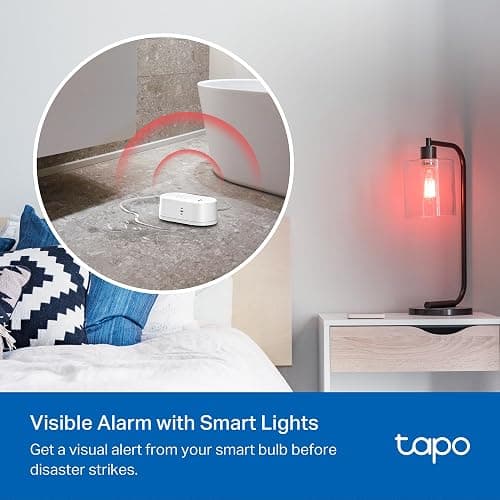 Tapo T300 Smart Water Leak Detector, Water Leak Sensor, Drip Leak Alert, Real-Time Notifications, 90 dB Alarm, IP67 Waterproof, Battery Included, Flexible Installation, Visible Alarm with Tapo Lights thumbnail 6