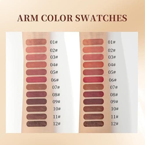 Aseawave Matte Lip Liner Set, 12 Colors Brown Tone Natural Lip Makeup, Ultra Fine Lip Liner & Eyeliner Set, Creamy, Long Lasting, High Pigmented Pencil, Various Shades of Brown thumbnail 5