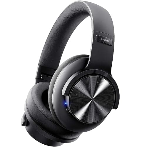 Picun B8 Bluetooth Headphones, 120H Playtime Headphone Wireless Bluetooth with 3 EQ Modes, Low Latency, Hands-Free Calls, Over Ear Headphones for Travel Home Office Cellphone PC Black - Image 1