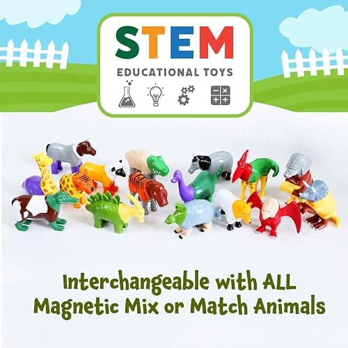 Magnetic Mix or Match Farm Animals Toy Play Set, 16 Pieces thumbnail 7