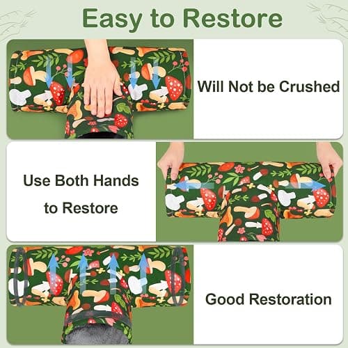 Glittme Guinea Pig Tunnel Washable Guinea Pigs Hideout Portable Rabbit Tunnels Soft Ferret Tunnel for Playing Resting Guinea Pig Accessories for Hedgehogs, Hamster,Mushrooms thumbnail 5