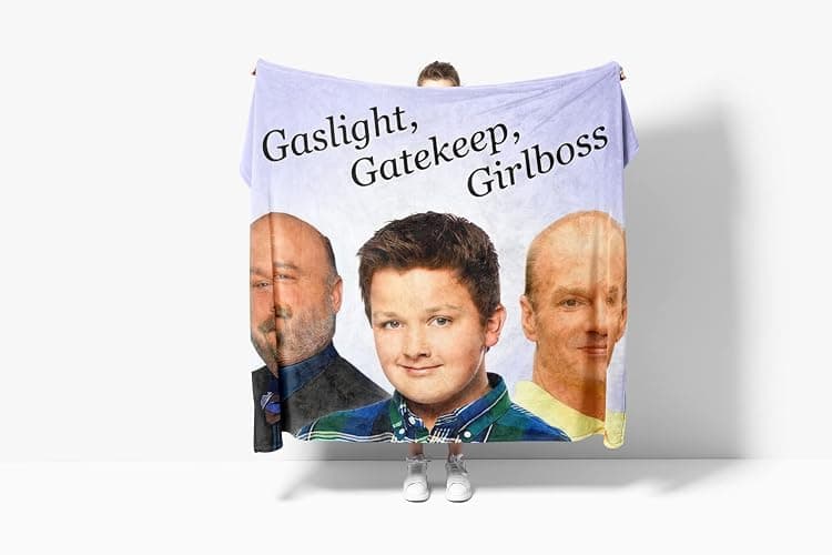 GOLEHS Gaslight, Gatekeep, Girlboss Tapestry with Easy Hanging Kit, Funny Flag for College Dorm, Available in Sizes from 40" to 90", Skin-Friendly Soft High-Definition Meme Tapestry(Size:60"×40") thumbnail 3