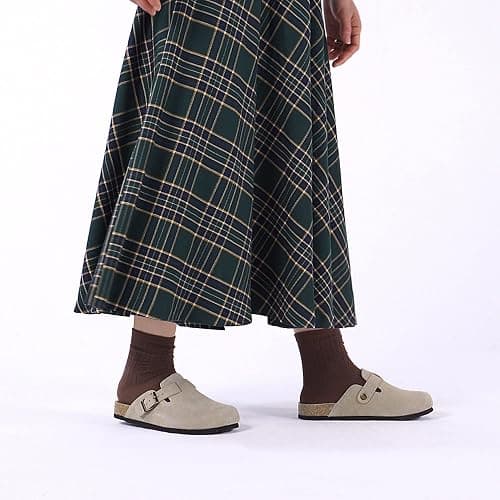 Xiakolaka Women's Suede Clogs Adjustable Buckle Slip on Footbed Home Clog Slippers thumbnail 2