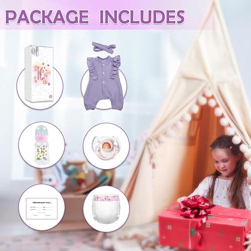 WOOROY Reborn Baby Dolls Black Girl, 18 Inch Lifelike African American Doll | Realistic Newborn Baby, Real Life Sleeping Babies, Weighted Soft Cloth Body, Gift Toy Set with Accessories for Kids Ages 3+ thumbnail 6