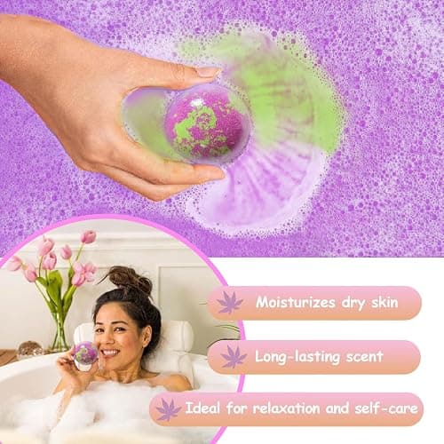 Bath Bombs for Women, 20 Pcs Handmade Bubble Bathbombs Gift Set, Shea & Coco Butter Dry Skin Moisturize, SPA Relaxing Gifts for Women & Men, Her, Girls, Wife, Birthday (Package May Vary) thumbnail 6