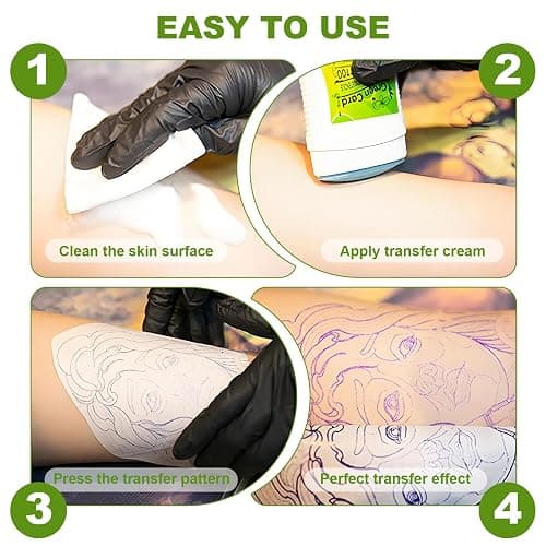 Anghie 2PCS Tattoo Transfer Gel Cream Stencil Gel (1.8 oz) for Transfer Stickers Paper, Professional Transfer Soap Tattoo Transfer Cream Long Lasting for Tattoo Artist thumbnail 5