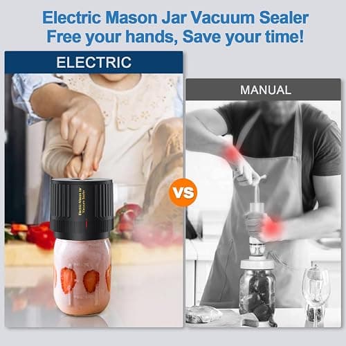 LOVE MOMENT Electric Mason Jar Vacuum Sealer Kit for Wide Mouth and Regular Mouth Mason Jars thumbnail 2