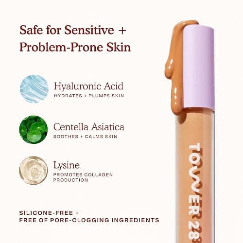 Tower 28 Swipe Serum Concealer - Hydrating Medium-Full Coverage Concealer + Under Eye Brightener - Skin Care Infused Makeup with Hyaluronic Acid + Soothing Centella - 2.0 Fair/Neutral Cool (0.22 oz) thumbnail 5