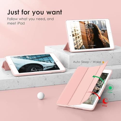 VIKESI for iPad mini 4 5 3 2 1 Case,Clear 7.9 inch iPad mini 1st 2nd 3rd 4th 5th Generation Smart Cover [Support Auto Sleep/Wake] - Rose Gold thumbnail 5