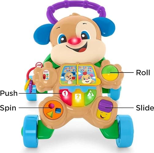 Fisher-Price Baby Toy Laugh & Learn Smart Stages Puppy Walker with Educational Music Lights & Activities for Infants Ages 6+ Months thumbnail 5