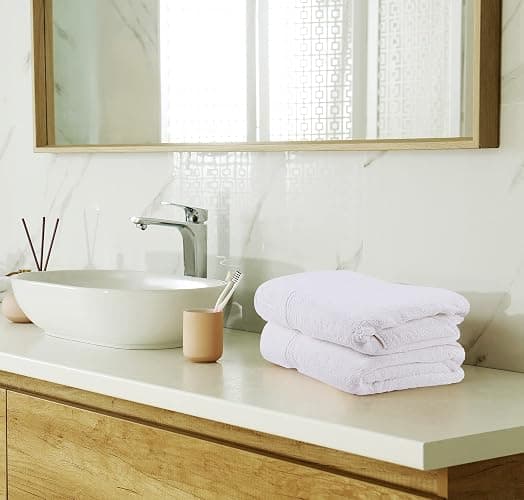 Utopia Towels 8 Piece Luxury Towel Set – Majestic Plush, Super Absorbent & Quicker-to-Dry, Thick 100% Ring Spun Cotton Towels for Bathroom, Spa & Hotel – 2 Bath, 2 Hand, 4 Washcloths, White thumbnail 6