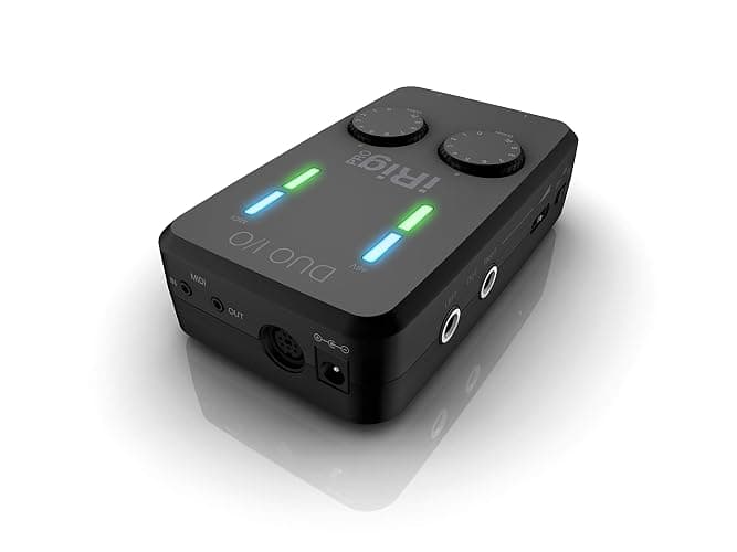 IK Multimedia iRig Pro Duo I/O USB audio interface, TRS balanced & headphones outputs, audio mixer to 24-bit, midi interface for music studio, recording, podcasting, streaming & social apps thumbnail 8
