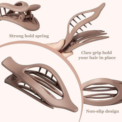 8 Pcs Flat Hair Clips for Women Girls, Flat Claw Clips for Thick Thin Hair, Hair Accessories Barrettes thumbnail 6