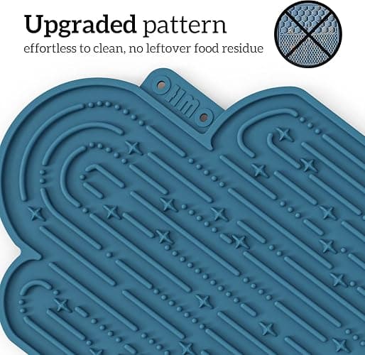 OHMO Licky Mats for Dogs and Cats 2 Pcs Cactus Silicone Lick Mats with Suction Cups for Pet Anxiety Relief, Dog Slow Feeding(Dark Blue&Light Blue) thumbnail 8