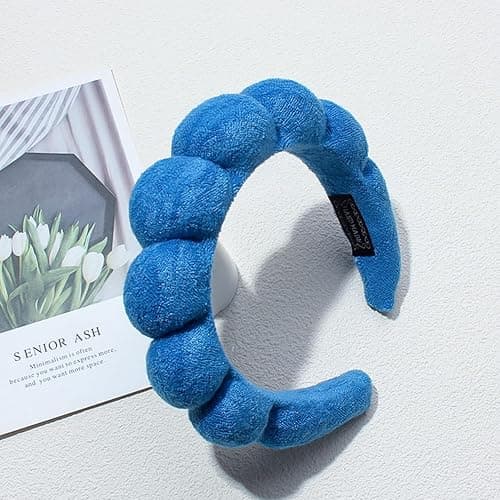 TYSSELY Spa Headbands for Washing Face Makeup Skin Care Headband Women Bubble Facial Beauty Headbands Puffy Shower Towel Band Hair Headband thumbnail 3