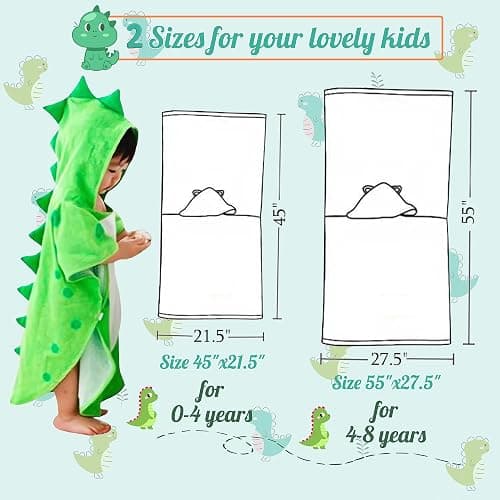 Maleroads Soft Cotton Baby Bath Towel Beach Towel Bathrobe for Kids 0-8 years thumbnail 7