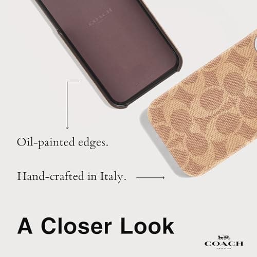 Coach Signature Canvas Slim Wrap iPhone 16 Case - Designer Phone Case - Signature Tan thumbnail 6