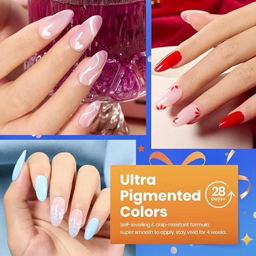 Beetles Gel Nail Polish Set 20 Colors White Black Nude Gel Polish with Base Coat Matte Glossy Top Coat Trendy Colors Uv LED Lamp Nails Gifts for Women Vibrant Subtle thumbnail 3