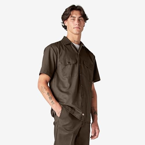 Dickies Men’s Short Sleeve Work Shirt – Durable Twill Button Down Shirts for Men, Lightweight Uniform for Daily Wear thumbnail 5
