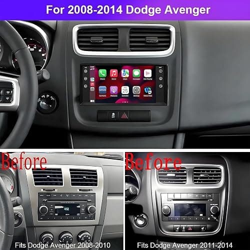 PHEZEN 7 inch Touchscreen Car Stereo for Dodge Avenger 2008-2014, Android 13 Car Radio with Carplay & Android Auto GPS Navigation BT Mirror Link WiFi Backup Camera 4+64G thumbnail 2