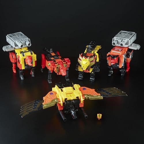 Transformers Power of The Primes Predaking, Collectible 18-Inch Titan Class Combiner with 5 Converting Predacon Figures, 15+ thumbnail 4